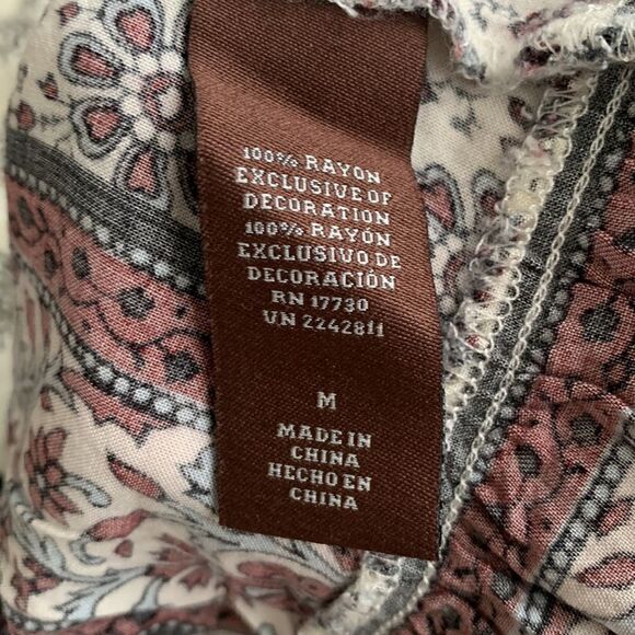 Knox Rose Rayon Long Sleeve Lightweight Top Tunic Size M - Picture 10 of 10